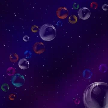 Bubbles in space Stock Illustration