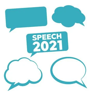 Bubbles speech doodle set. Stickers of speech bubbles vector Stock Illustration