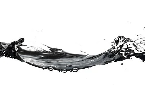 Bubbles splashes water surface Stock Photos