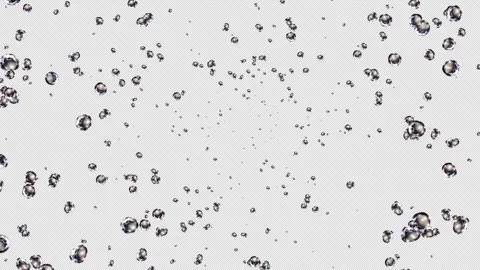 Bubbles Spreading from Center with Alpha Channel Transparent Overlay Stock Footage 331081828