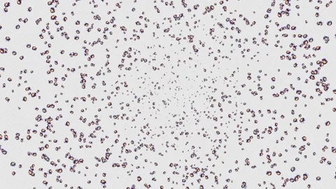 Bubbles Spreading from Center with Alpha Channel Transparent Overlay Stock Footage 331176920