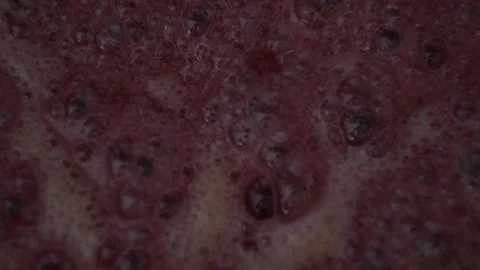 Bubbles of Strawberry Jam While Cooking (Slow Motion) Stock Footage 233471486