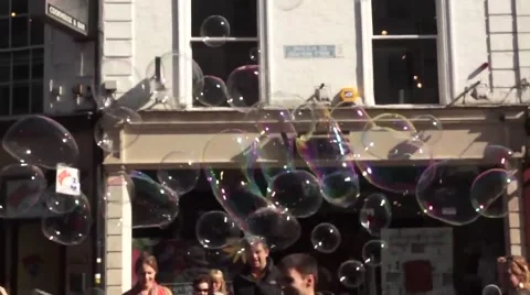 Bubbles street Stock Footage 48269866