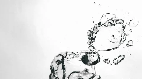 Bubbles Surfacing against a White Background. Vídeos de archivo 49900098