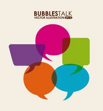 Bubbles talk design, vector illustration eps10 graphic Illustration