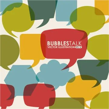 Bubbles talk design, vector illustration eps10 graphic Stock Illustration