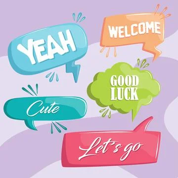 Bubbles thinking and speaking Illustration