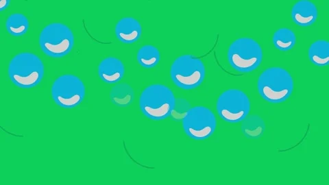 Bubbles top quality animated green screen 4k , The video element of on a gr.. Stock Footage 293760185