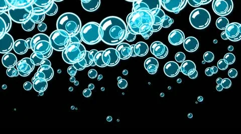 Bubbles Transitions with Alpha Stock Footage