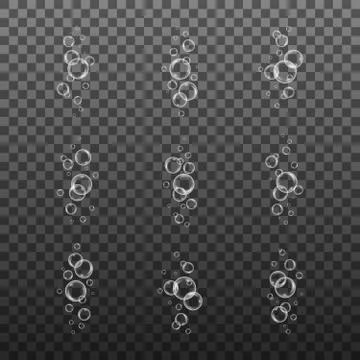 Bubbles on transparent background Stock Illustration