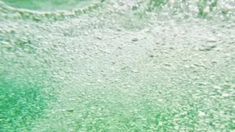 Bubbles under water. Bubbles rising to the surface. Slow motion. Stock Footage 165501258