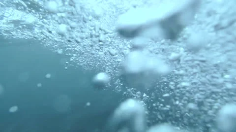 Bubbles under water Stock Footage