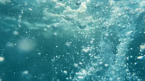 Bubbles under water Stock Footage 92662757