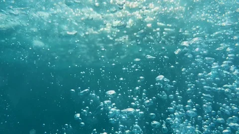 Bubbles under water Stock Footage 92662880