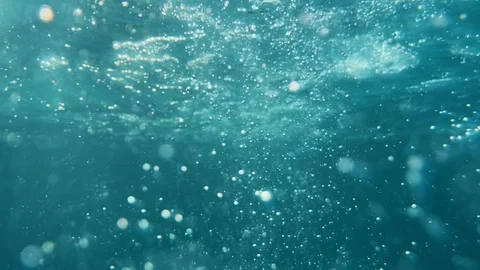 Bubbles under water Stock Footage 92663077