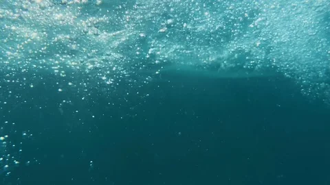 Bubbles under water Stock Footage 92663461