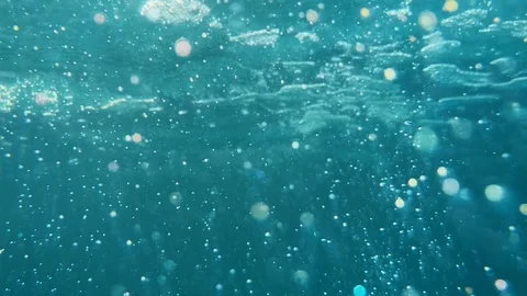 Bubbles under water Stock Footage 92663516