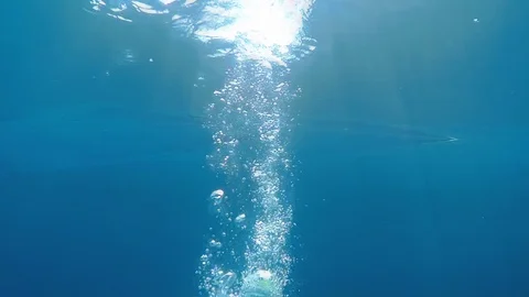 Bubbles under water Stock Footage 92731502