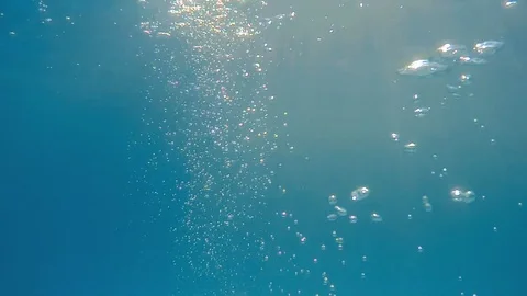 Bubbles under water Stock Footage 92845430