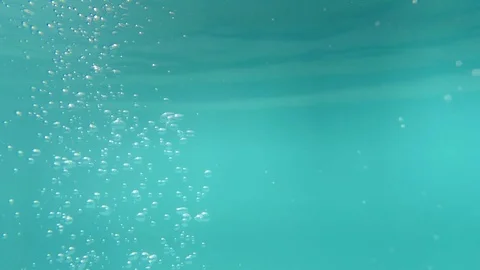Bubbles under water Stock Footage 92845865
