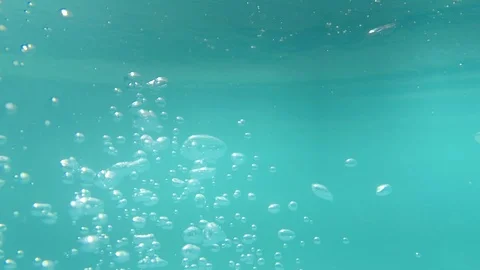 Bubbles under water Stock Footage 92846032