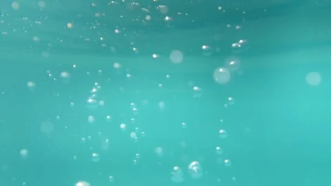 Bubbles under water Stock Footage 92846093