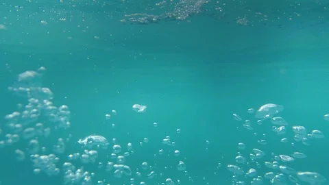 Bubbles under water Stock Footage 92846203