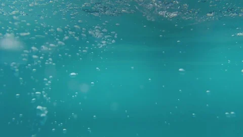 Bubbles under water Stock Footage 92846364
