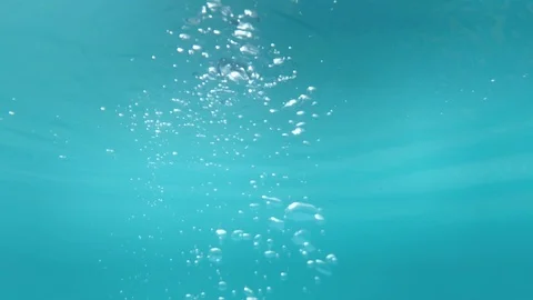 Bubbles under water Stock Footage 92846775
