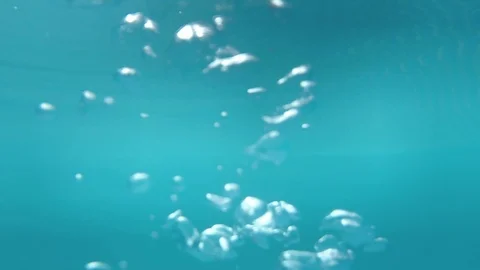 Bubbles under water Stock Footage 92847088