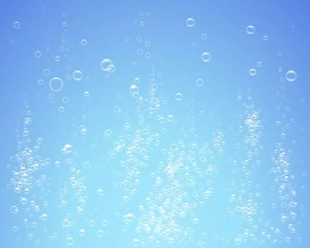 Bubbles under water Stock Illustration