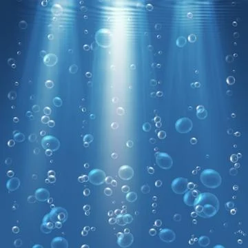 Bubbles under the water Stock Illustration