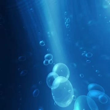 Bubbles under the water Stock Photos