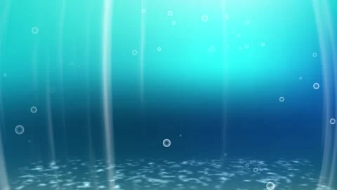 Bubbles underwater animation with light rays Stock Footage 309311189