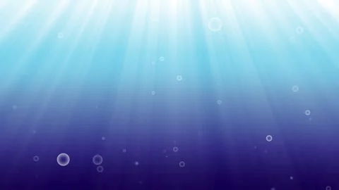 Bubbles underwater animation with light rays Stock Footage 309311190
