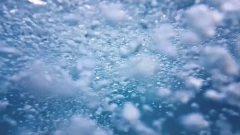 Bubbles underwater background in slow motion Stock Footage 80698123
