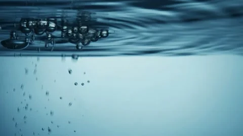 Bubbles underwater Stock Footage 8579524