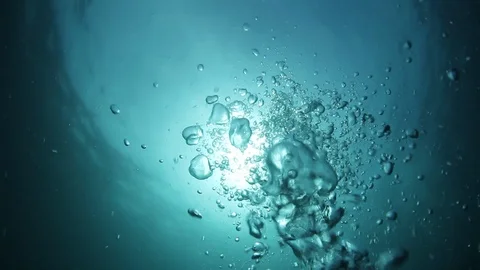 Bubbles underwater Stock Footage 124368796