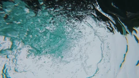 Bubbles underwater moving to surface Stock Footage 309327412