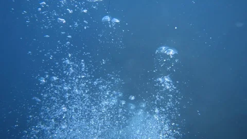 Bubbles underwater shot Stock Footage 79050950