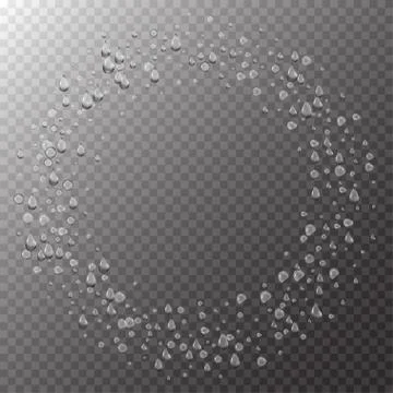 Bubbles underwater texture, circle shape isolated on transparent background Stock Illustration
