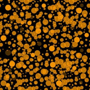 Bubbles vector seamless pattern. Yellow black color beer texture. eps10 イラスト素材
