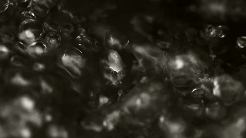 Bubbles in water 180 fps slow motion macro Stock Footage 131558706