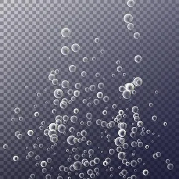 Bubbles In Water On Background. Ocean Deep. Circle And Liquid, Light Design Stock Illustration