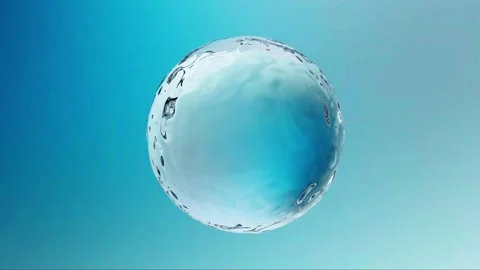 Bubbles with Water ball Video stock 236634076