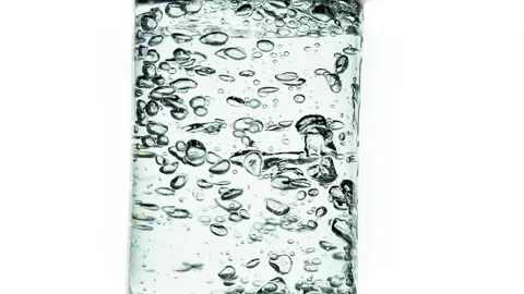Bubbles in Water Bottle Stock Footage 131673782