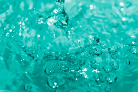 Bubbles in a water close up Stock Photos