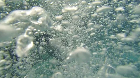 Bubbles in water Stock Footage 42492666