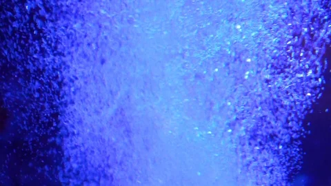 Bubbles in the water. Oxygen in the water bubble. Water background texture H20 Stock Footage 73275361
