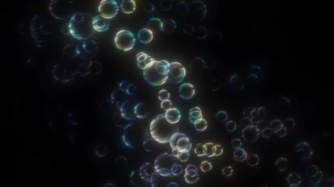 Bubbles of water particles. Underwater bubbles are approaching. Stock Illustration